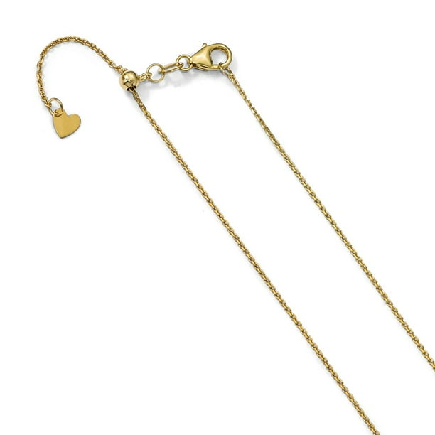 Solid 14k Yellow Gold .8mm Diamond-Cut Cable Chain Necklace with Secure Lobster Lock Clasp Solid 14k Yellow Gold .8mm Diamond-Cut Cable Chain Necklace with Secure Lobster Lock Clasp